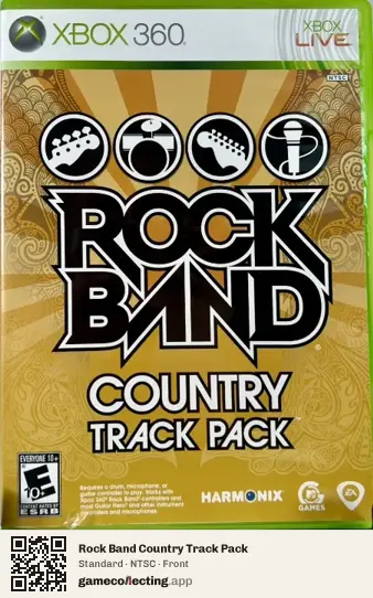 Rock Band Country Track Pack Xbox 360, NTSC box front