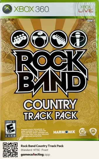 Rock Band Country Track Pack Xbox 360, NTSC box front