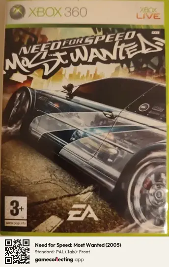 Need for Speed: Most Wanted (2005) Xbox 360, Italy box front