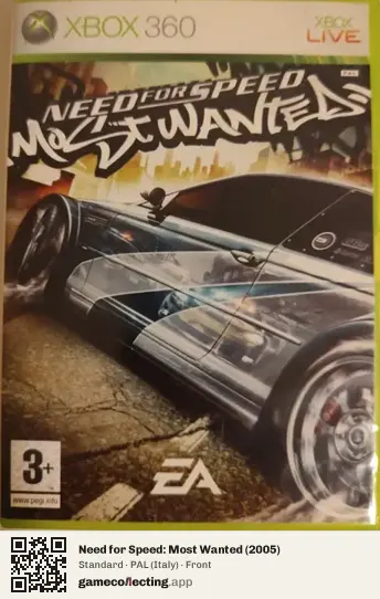 Need for Speed: Most Wanted (2005) Xbox 360, Italy box front