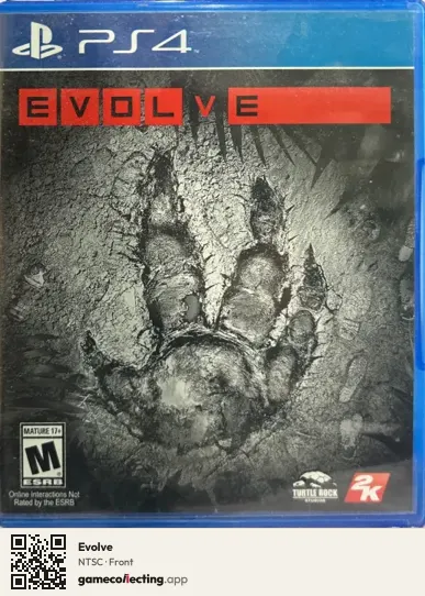 Evolve PlayStation 4, NTSC box front