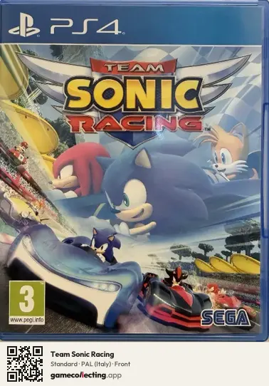 Team Sonic Racing PlayStation 4, Italy box front