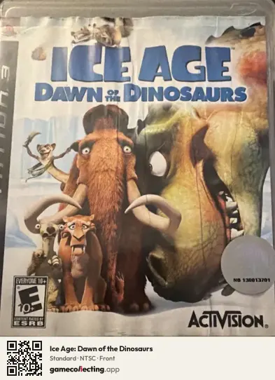 Ice Age: Dawn of the Dinosaurs PlayStation 3, NTSC box front