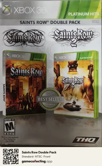 Saints Row Double Pack Xbox 360, NTSC box front