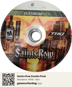 Saints Row Double Pack Xbox 360, NTSC disc