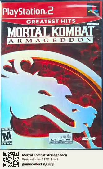 Mortal Kombat: Armageddon PlayStation 2, NTSC box front