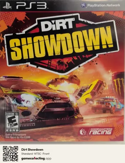 Dirt Showdown PlayStation 3, NTSC box front