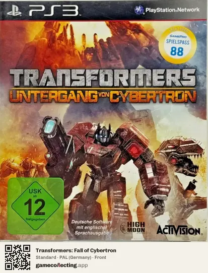 Transformers: Fall of Cybertron PlayStation 3, Germany box front