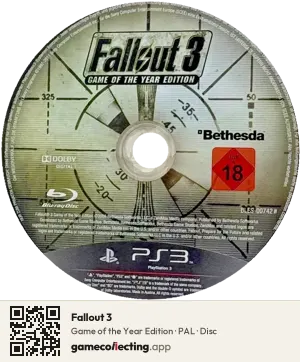 Fallout 3 PlayStation 3, PAL disc