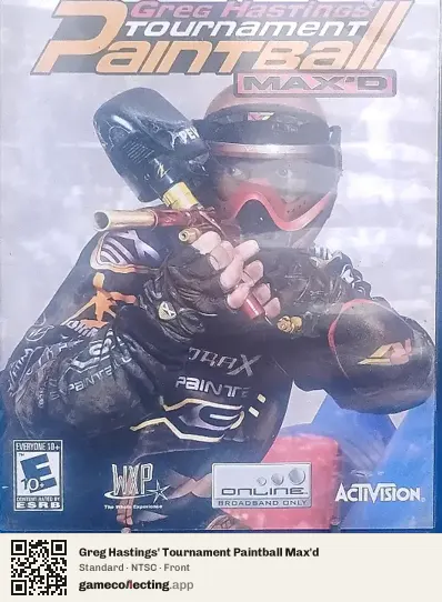 Greg Hastings' Tournament Paintball Max'd PlayStation 2, NTSC box front