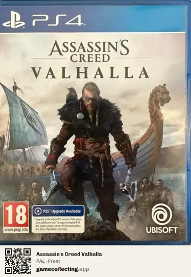 Assassin's Creed Valhalla PlayStation 4, PAL box front