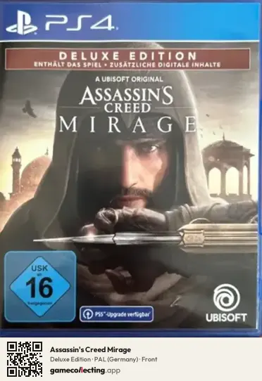Assassin's Creed Mirage PlayStation 4, Germany box front