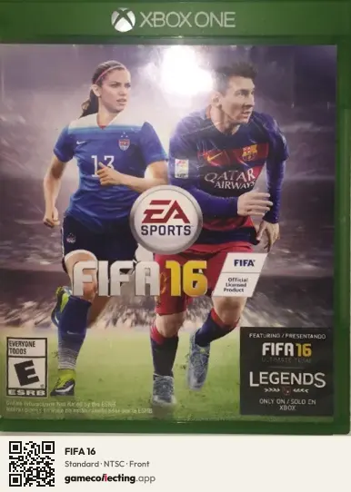 FIFA 16 Xbox One, NTSC box front