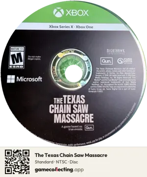 The Texas Chain Saw Massacre Xbox Series X, NTSC disc