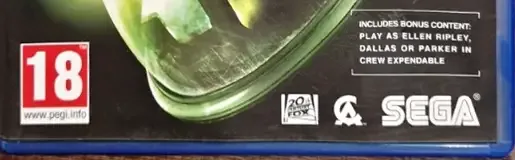 Alien: Isolation, the PEGI square on its front