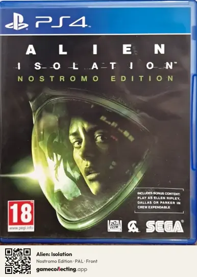 Alien: Isolation PlayStation 4, PAL box front