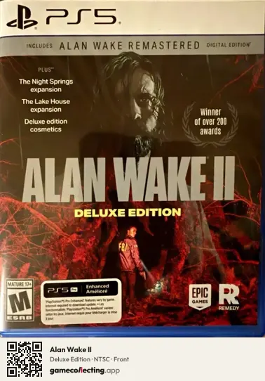 Alan Wake II PlayStation 5, NTSC box front