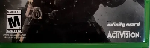 Call of Duty: Infinite Warfare, the ESRB box on its front