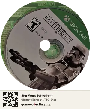 Star Wars Battlefront Xbox One, NTSC disc