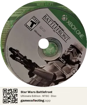 Star Wars Battlefront Xbox One, NTSC disc
