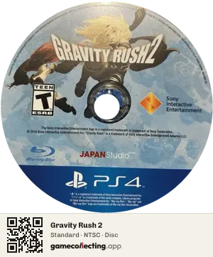 Gravity Rush 2 PlayStation 4, NTSC disc