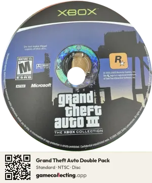 Grand Theft Auto Double Pack Xbox, NTSC disc
