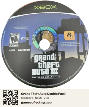 Grand Theft Auto Double Pack Xbox, NTSC disc