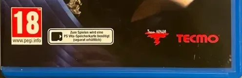 Ninja Gaiden Sigma 2 Plus, the PEGI square on its front