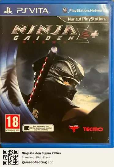Ninja Gaiden Sigma 2 Plus PlayStation Vita, PAL box front