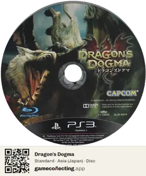 Dragon's Dogma PlayStation 3, Asia disc