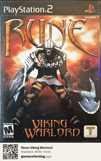 Rune: Viking Warlord PlayStation 2, NTSC box front