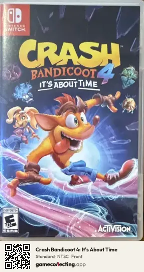 Crash Bandicoot 4: It's About Time Nintendo Switch, NTSC box front