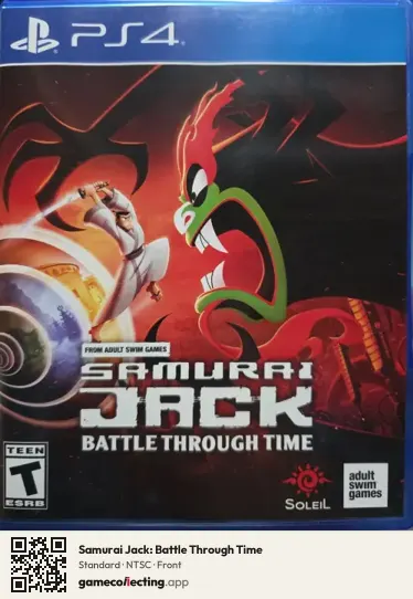 Samurai Jack: Battle Through Time PlayStation 4, NTSC box front