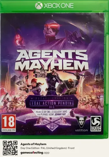 Agents of Mayhem Xbox One, United Kingdom box front