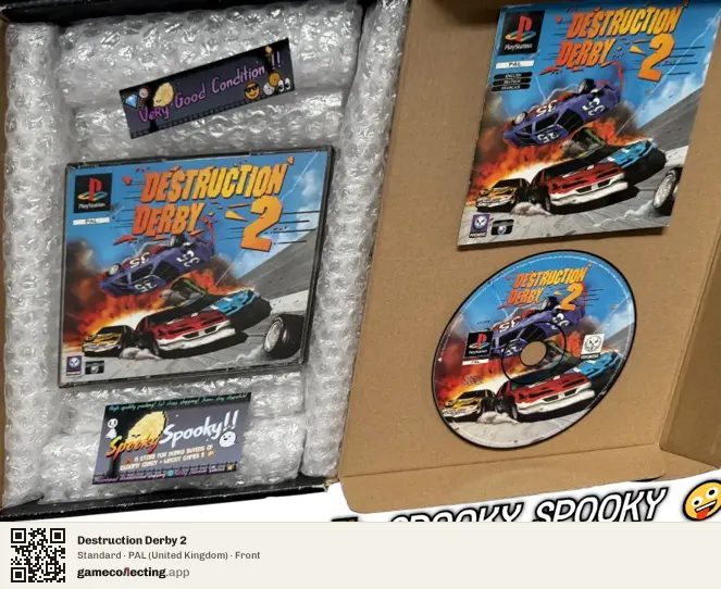Destruction Derby 2 PlayStation, United Kingdom box front