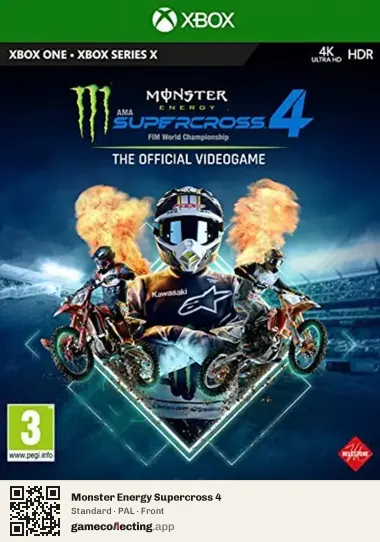 Monster Energy Supercross 4 Xbox One, PAL box front