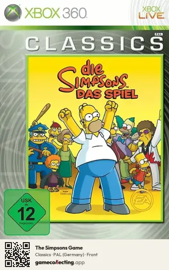 The Simpsons Game Xbox 360, Germany box front