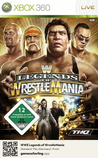 WWE Legends of WrestleMania Xbox 360, Germany box front