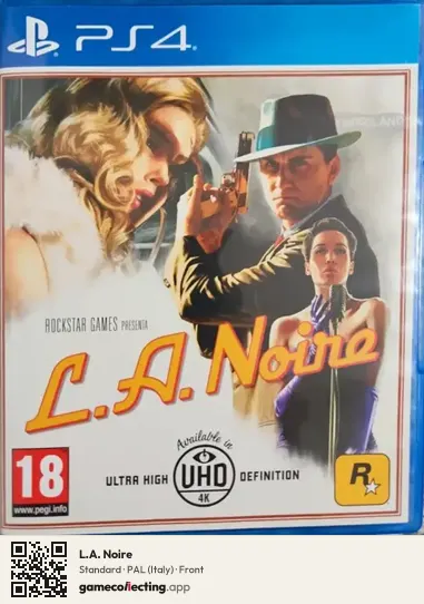 L.A. Noire PlayStation 4, Italy box front