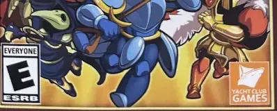 Shovel Knight: Treasure Trove, the ESRB box on its front
