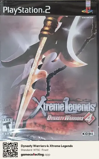 Dynasty Warriors 4: Xtreme Legends PlayStation 2, NTSC box front