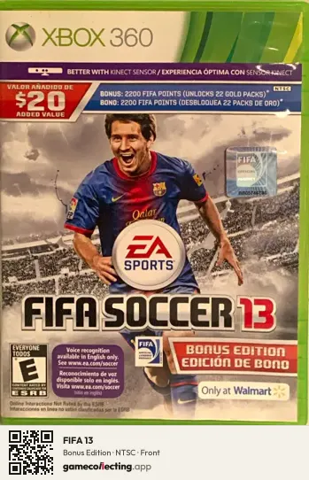 FIFA 13 Xbox 360, NTSC box front