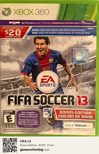 FIFA 13 Xbox 360, NTSC box front