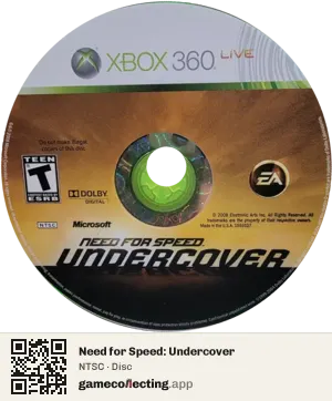 Need for Speed: Undercover Xbox 360, NTSC disc
