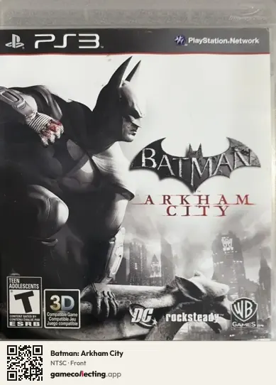 Batman: Arkham City PlayStation 3, NTSC box front