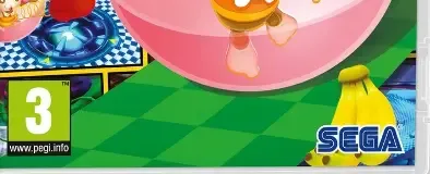 Super Monkey Ball Banana Mania, the PEGI square on its front