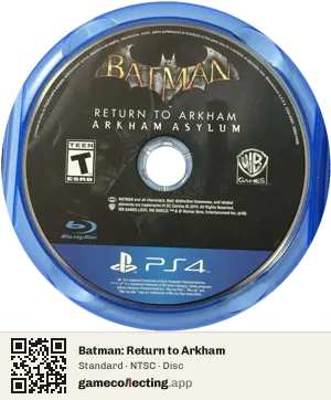 Batman: Return to Arkham PlayStation 4, NTSC disc