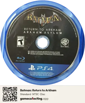 Batman: Return to Arkham PlayStation 4, NTSC disc