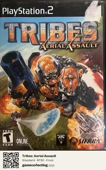 Tribes: Aerial Assault PlayStation 2, NTSC box front