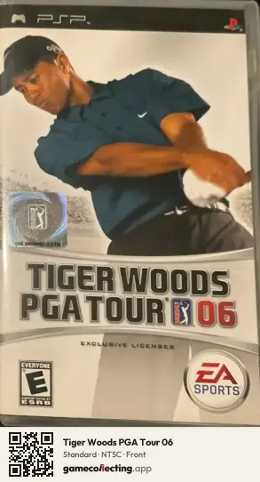 Tiger Woods PGA Tour 06 PlayStation Portable, NTSC box front